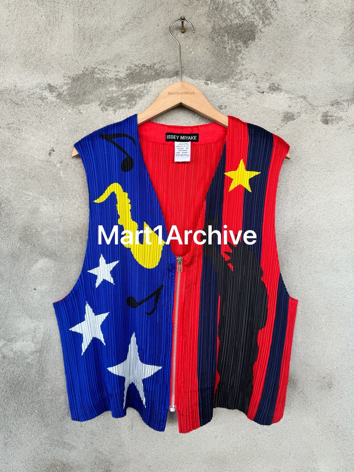 Issey Miyake Issey Miyake Star & Music Note Pleated Vest Size US XS / EU 42 / 0 - 1 Thumbnail