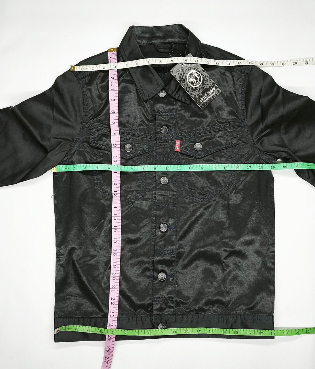 Skull Jeans by an Alchemist new with tag SKULL jeans black light jacket overalls Size US S / EU 44-46 / 1 - 7 Thumbnail