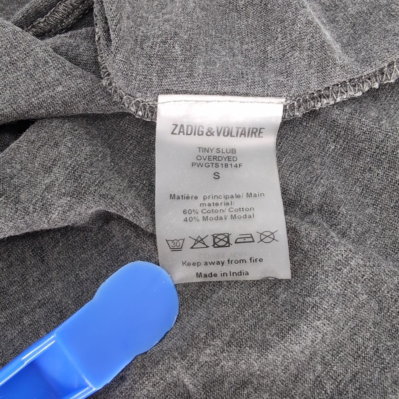 Zadig & Voltaire Zadig & Voltaire Tiny Slub Overdyed T-Shirt - Size S - NWOT Size S / US 4 / IT 40 - 4 Thumbnail