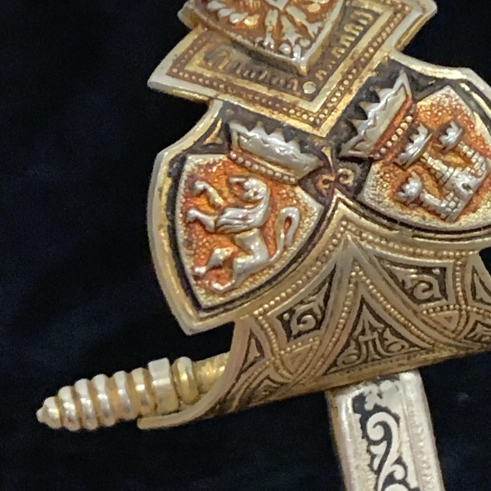 Other Vintage Toledo Spain Sword Letter Opener Rapier Souvenir 8” Size ONE SIZE - 6 Thumbnail