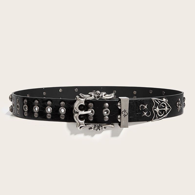 Japanese Brand Black Punk Gothic Belt Rivet Size ONE SIZE - 1 Thumbnail