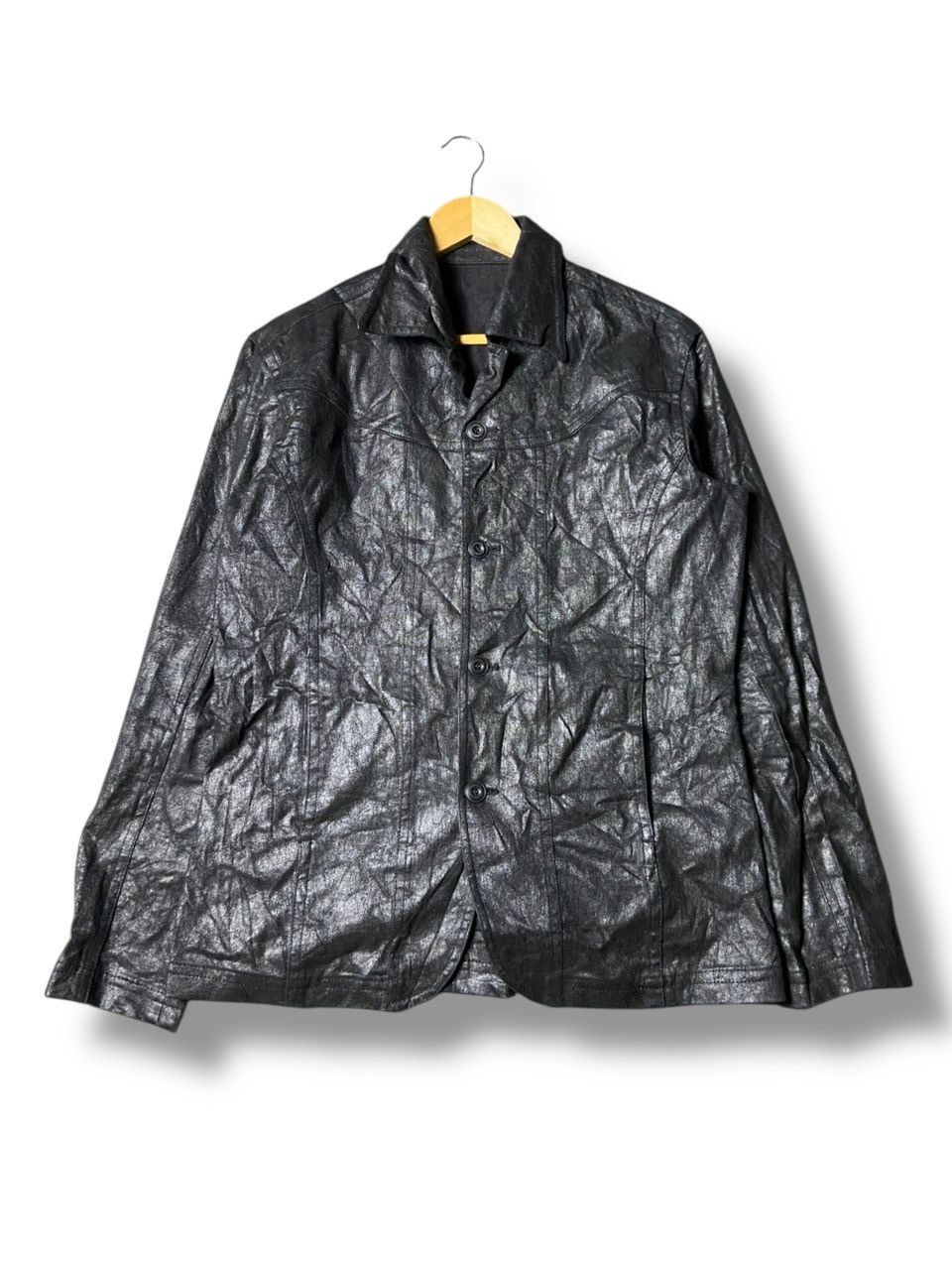 Japanese Brand A.S.M Atelier Sab Men Faux Leather Jacket (169) Size US XS / EU 42 / 0 - 1 Thumbnail