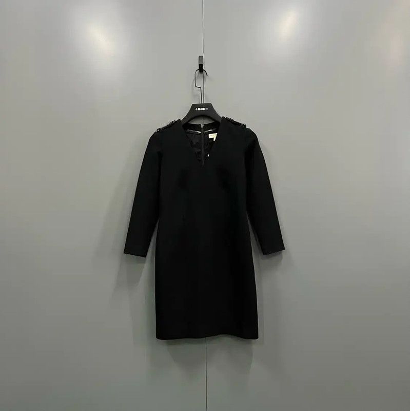 Burberry Burberry Black Cotton Long Sleeve Dress Size ONE SIZE - 1 Thumbnail