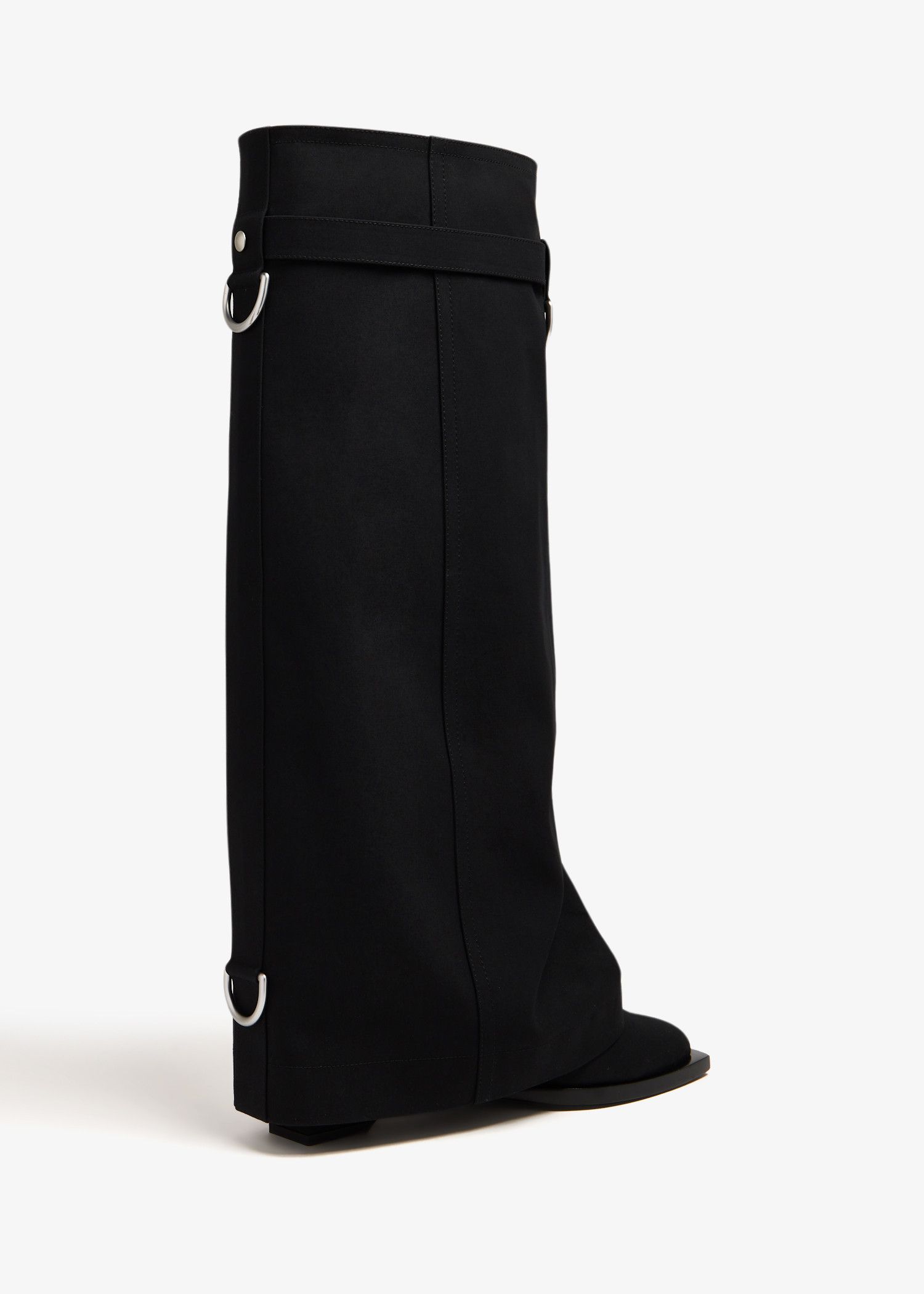 Givenchy o1gr1nt0125 Shark Lock Cowboy High Boots in Black Size US 7 / IT 37 - 3 Thumbnail