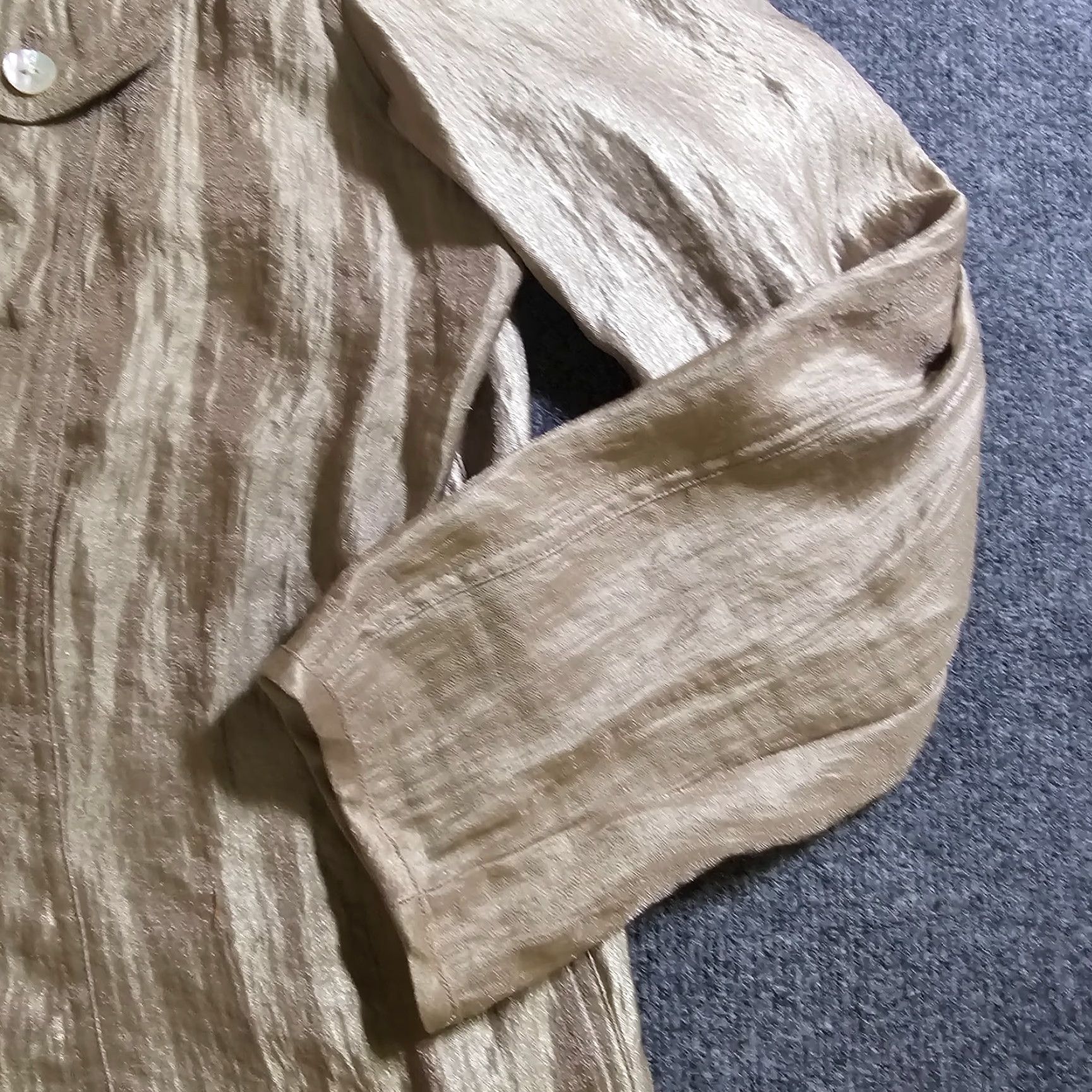 Vintage Chicos Blouse Shirt Womens XL Beige Button Long Sleeve Casual Career Vintage No Size XL / US 12-14 / IT 48-50 - 5 Thumbnail
