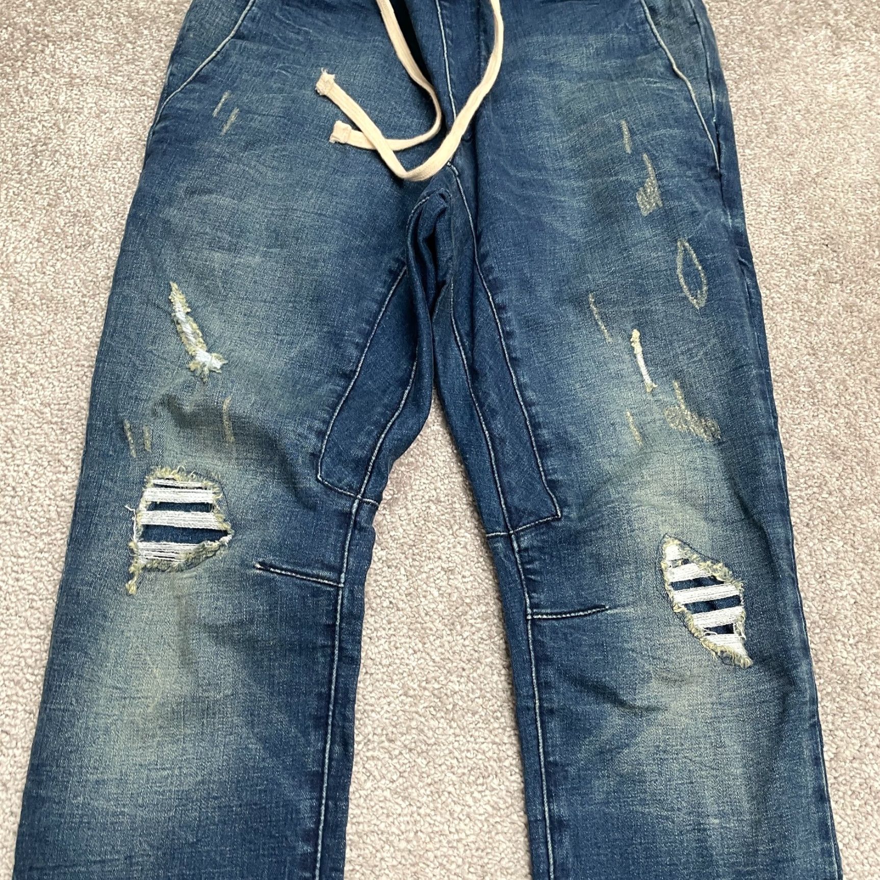 Pacsun Pacsun Jogger Denim Jeans Womens Small Short Blue Elastic Waist Ankle Zip 30x30 Size 28" / US 6 / IT 42 - 5 Thumbnail