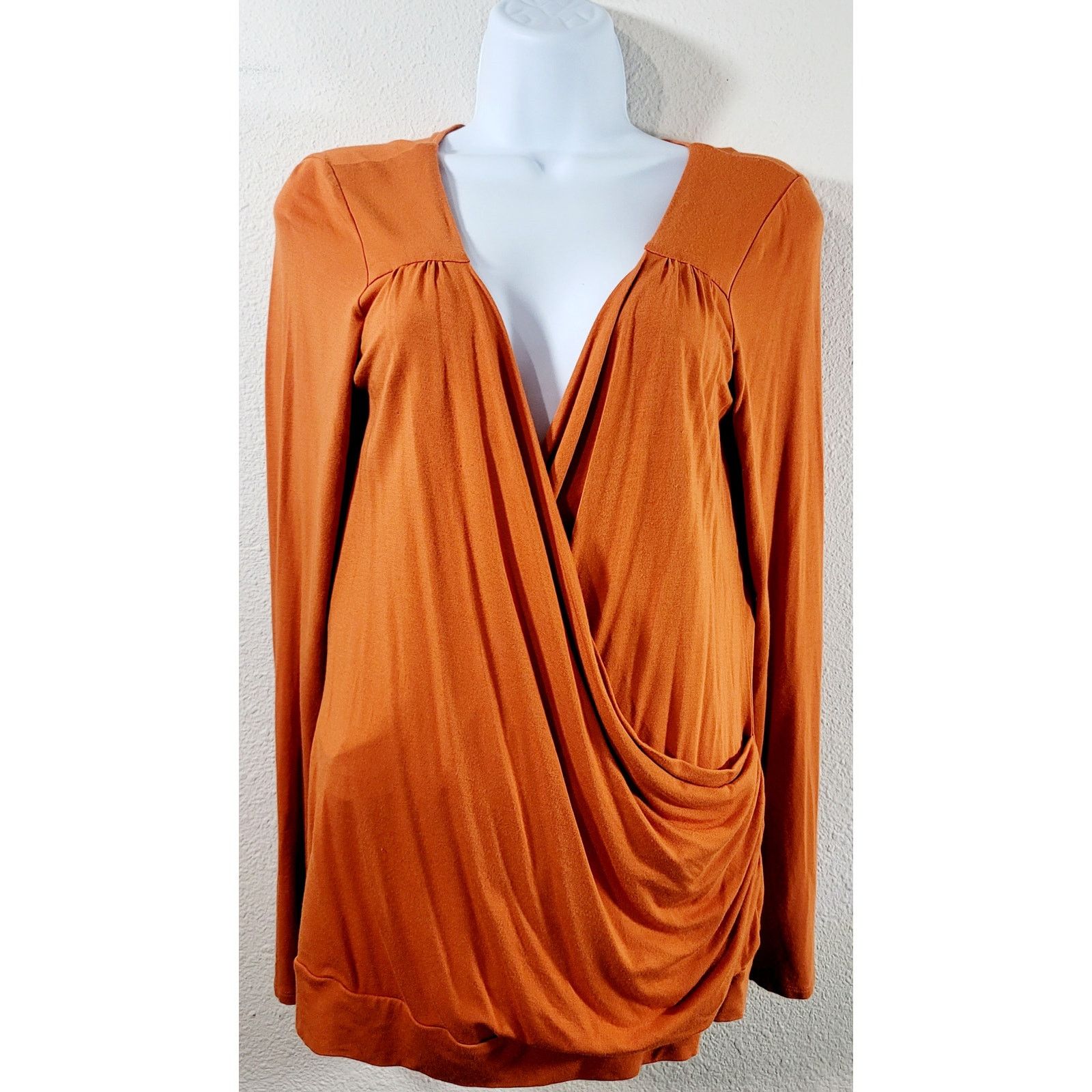 Michael Kors Michael Kors Persimmon Orange Crisscross Pleated Top Medium Size M / US 6-8 / IT 42-44 - 1 Thumbnail