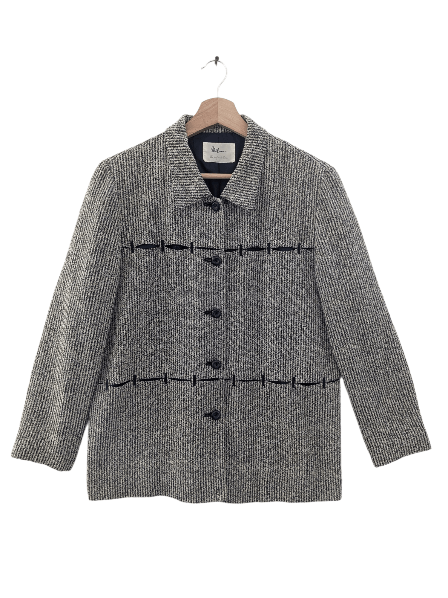 Japanese Brand × Vintage Vintage Striped Jacket Pattern Style by Milone Japan Size M / US 6-8 / IT 42-44 - 1 Thumbnail