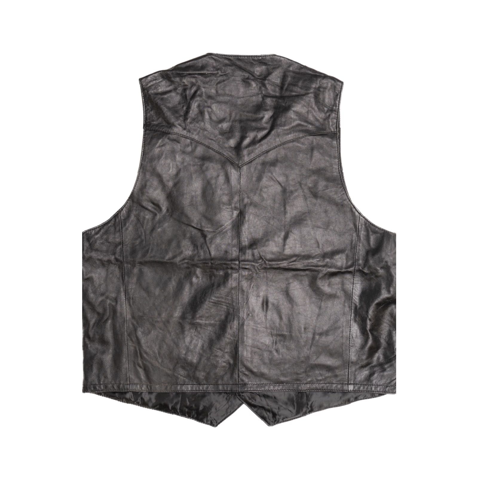Scully VINTAGE Scully Leather Vest Shirt Black 1990s X-Large Mens Size US XL / EU 56 / 4 - 2 Thumbnail