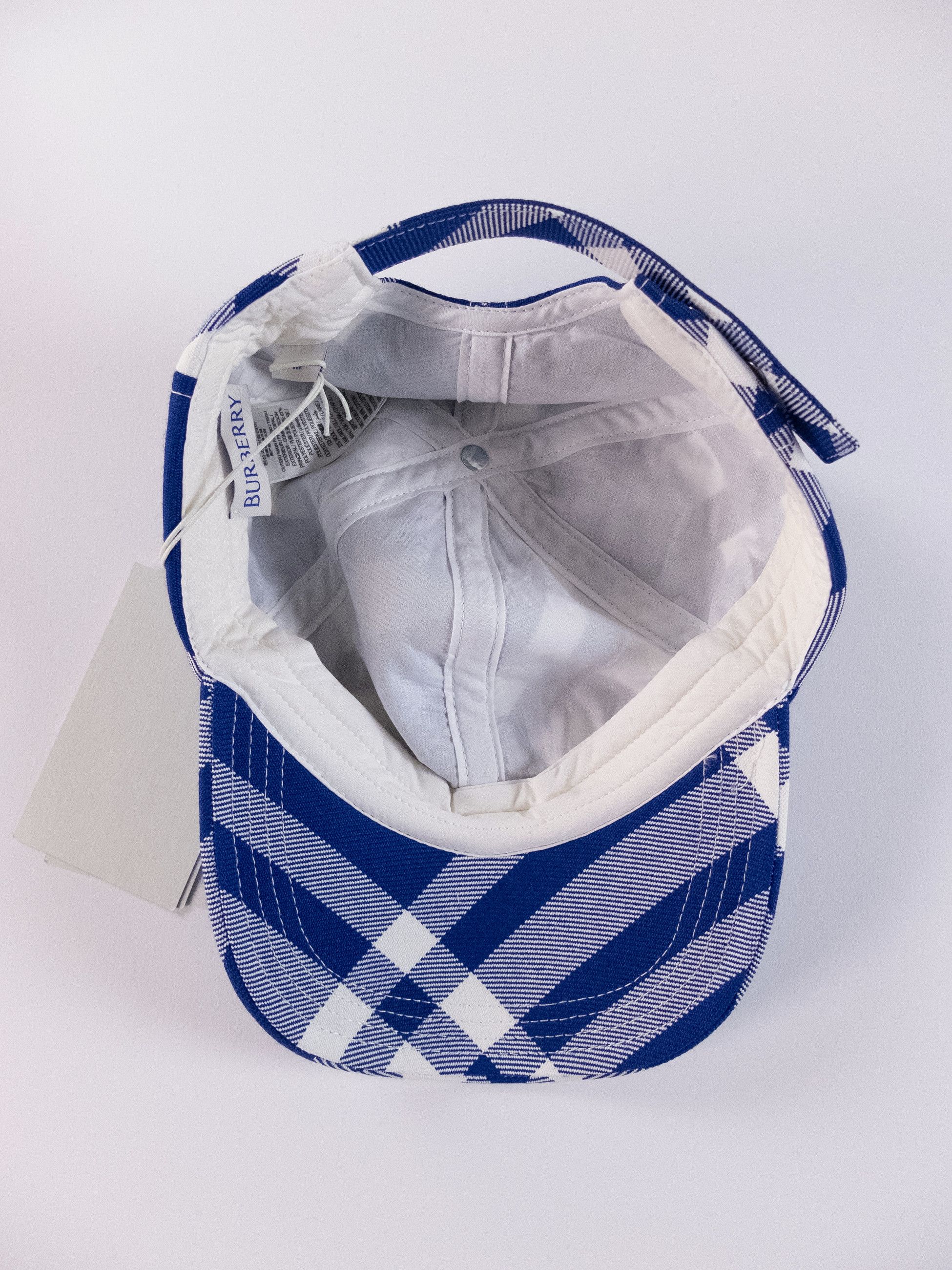 Burberry BURBERRY blue white check nylon wool baseball cap Daniel Lee Size ONE SIZE - 8 Thumbnail