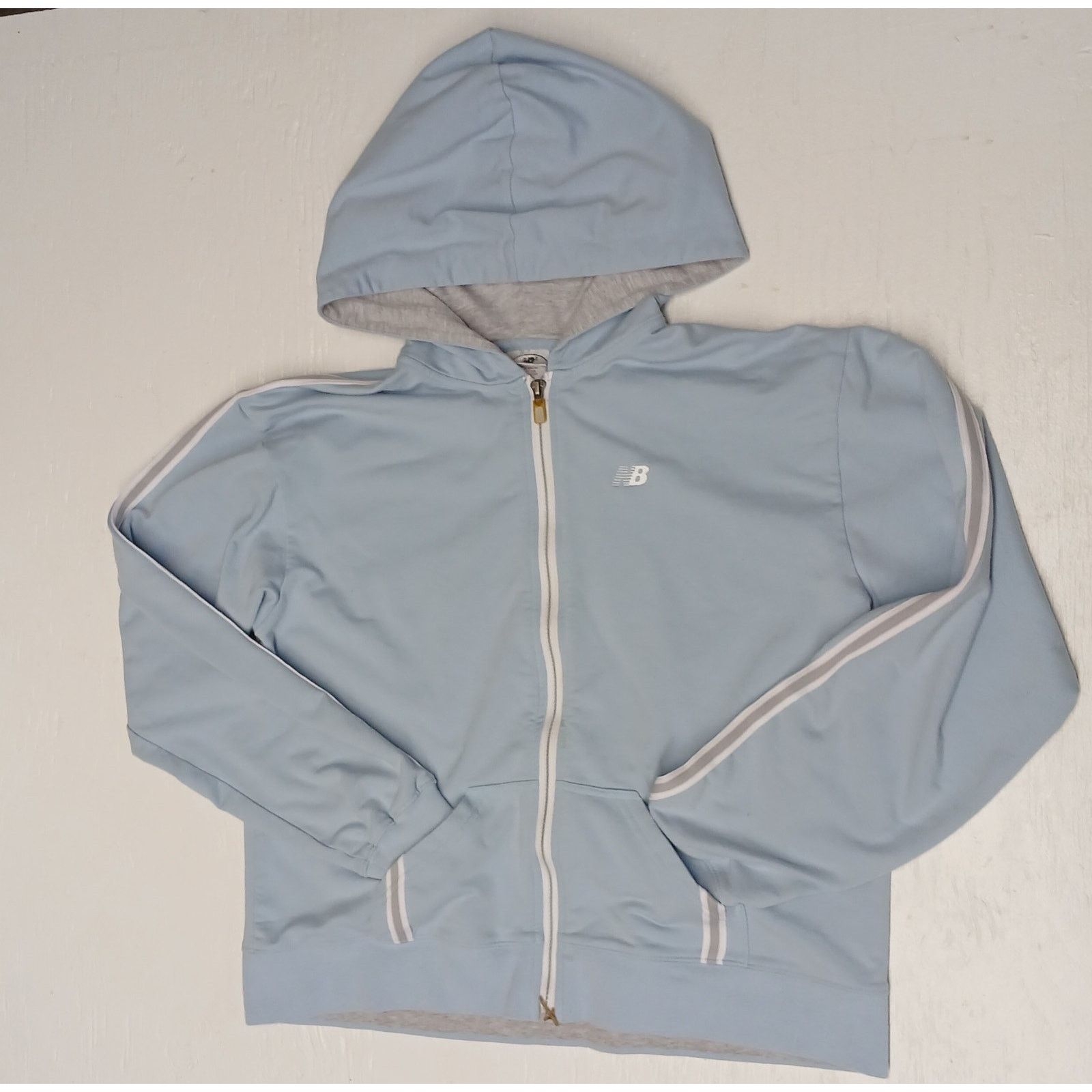 New Balance New Balance (XL) Blue Zip Down Soft Hoodie Jacket Size XL / US 12-14 / IT 48-50 - 1 Thumbnail
