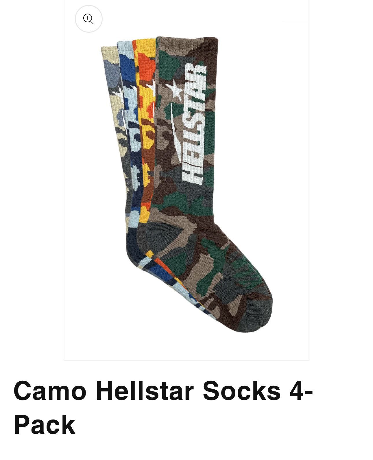 image of Hellstar Camo Socks (4 Pack), Men's