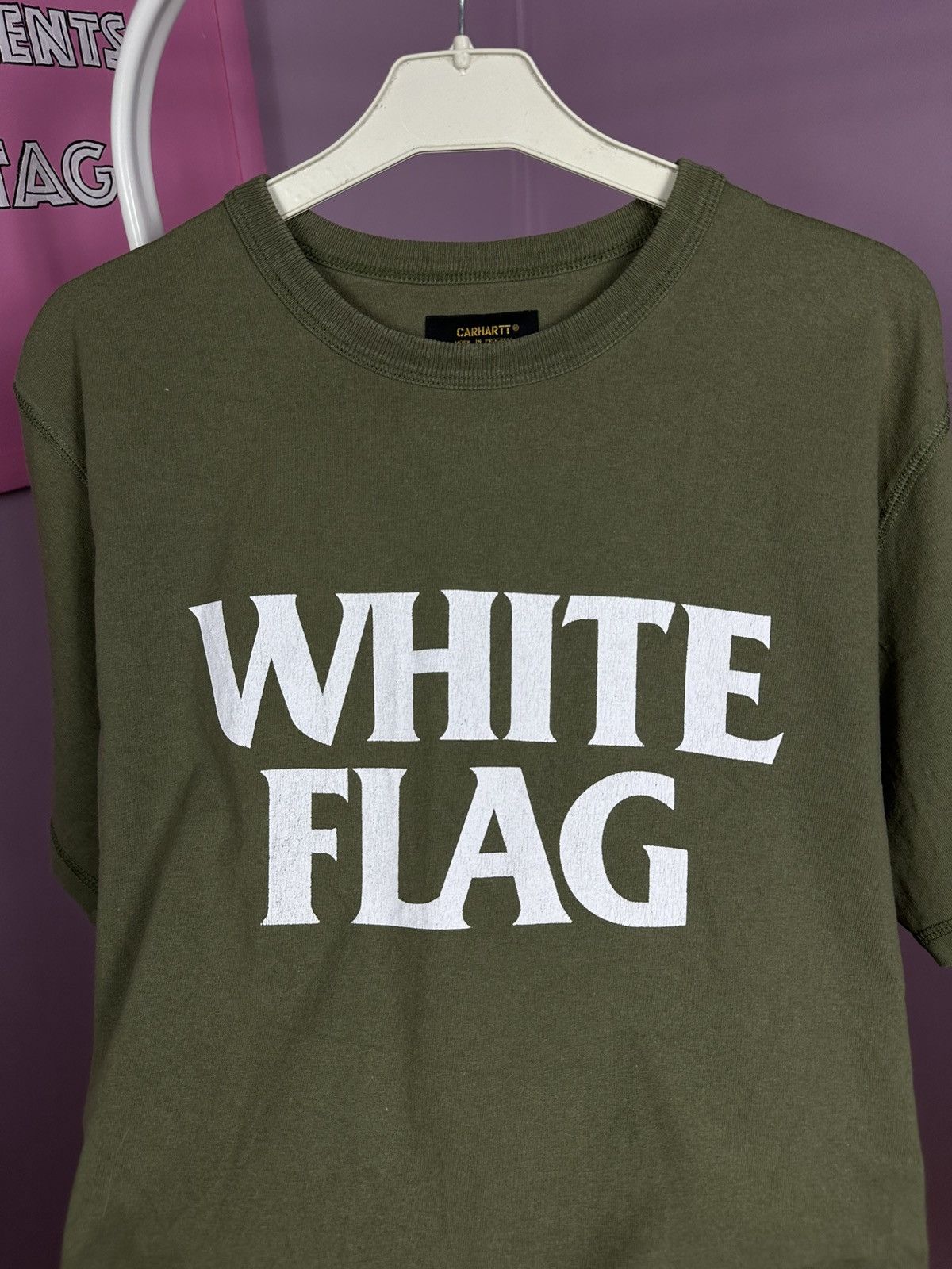 Carhartt Wip Carhartt WIP S/S White Flag T-Shirt Khaki Cotton Size M Size US M / EU 48-50 / 2 - 9 Thumbnail