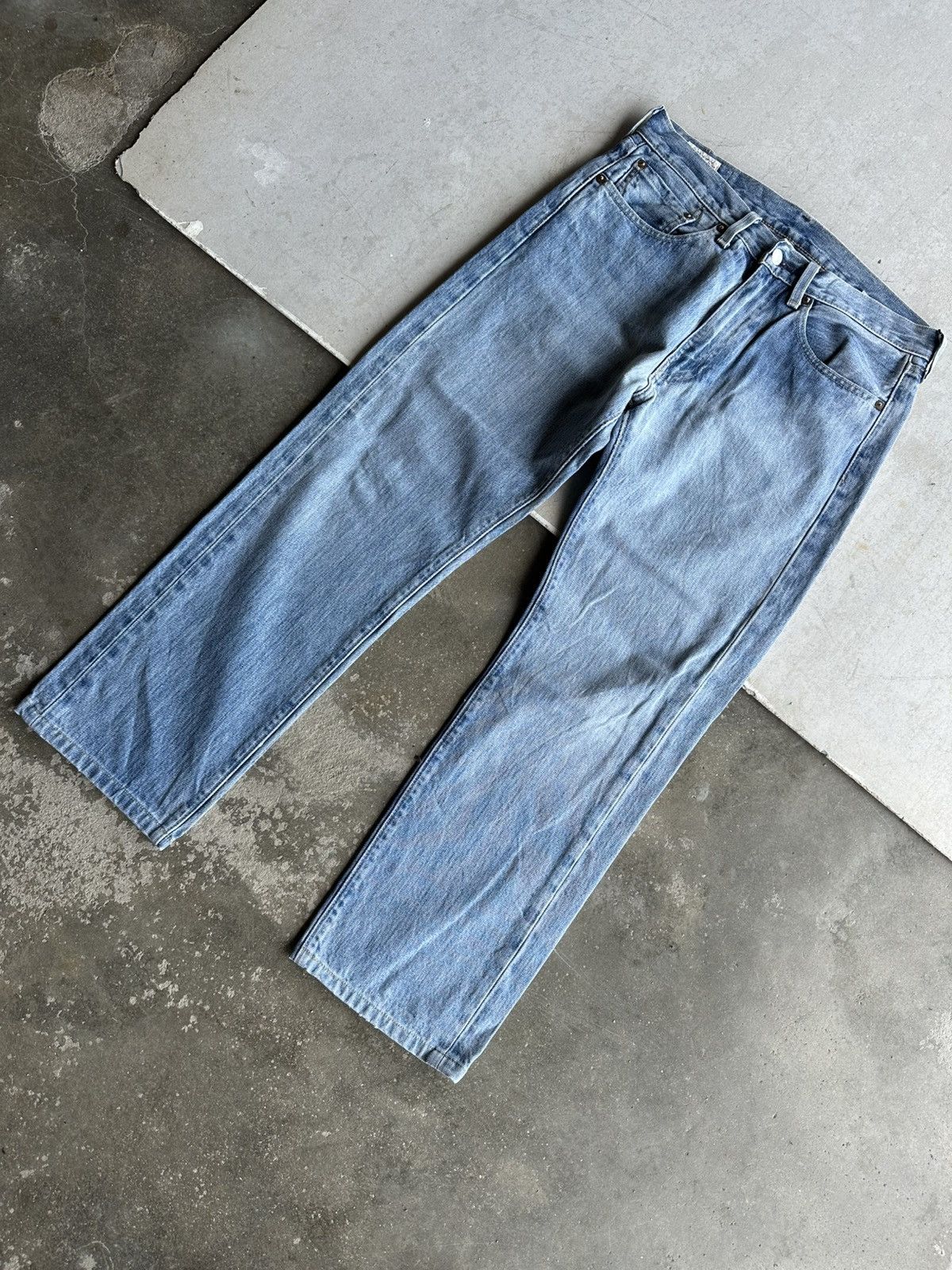 Vintage LEVI’S 505 Jeans Blue Washed Big E Denim Pants W30