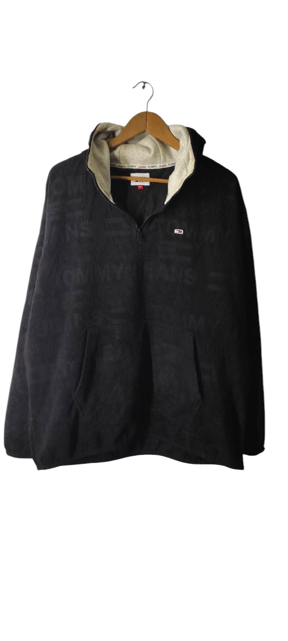 Tommy Hilfiger TOMMY HILFIGER OVERSIZE MONOGRAM HALF ZIPPER PULLOVER JACKET Size US XL / EU 56 / 4 - 3 Thumbnail