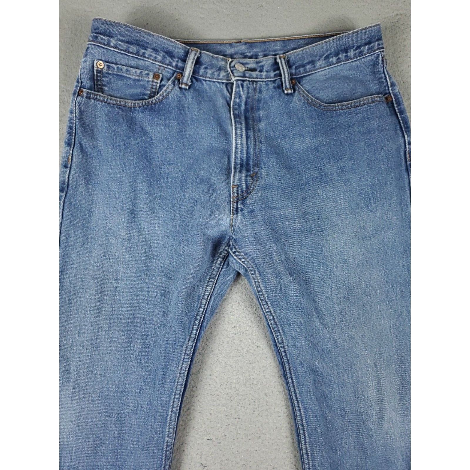 Levi's Levis 505 Jeans Mens 36x30 Blue Straight Leg Denim Pants Size US 36 / EU 52 - 2 Thumbnail