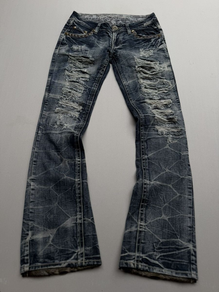 Japanese Brand Tvs lace up flare jeans Size US 28 / EU 44 - 1 Thumbnail