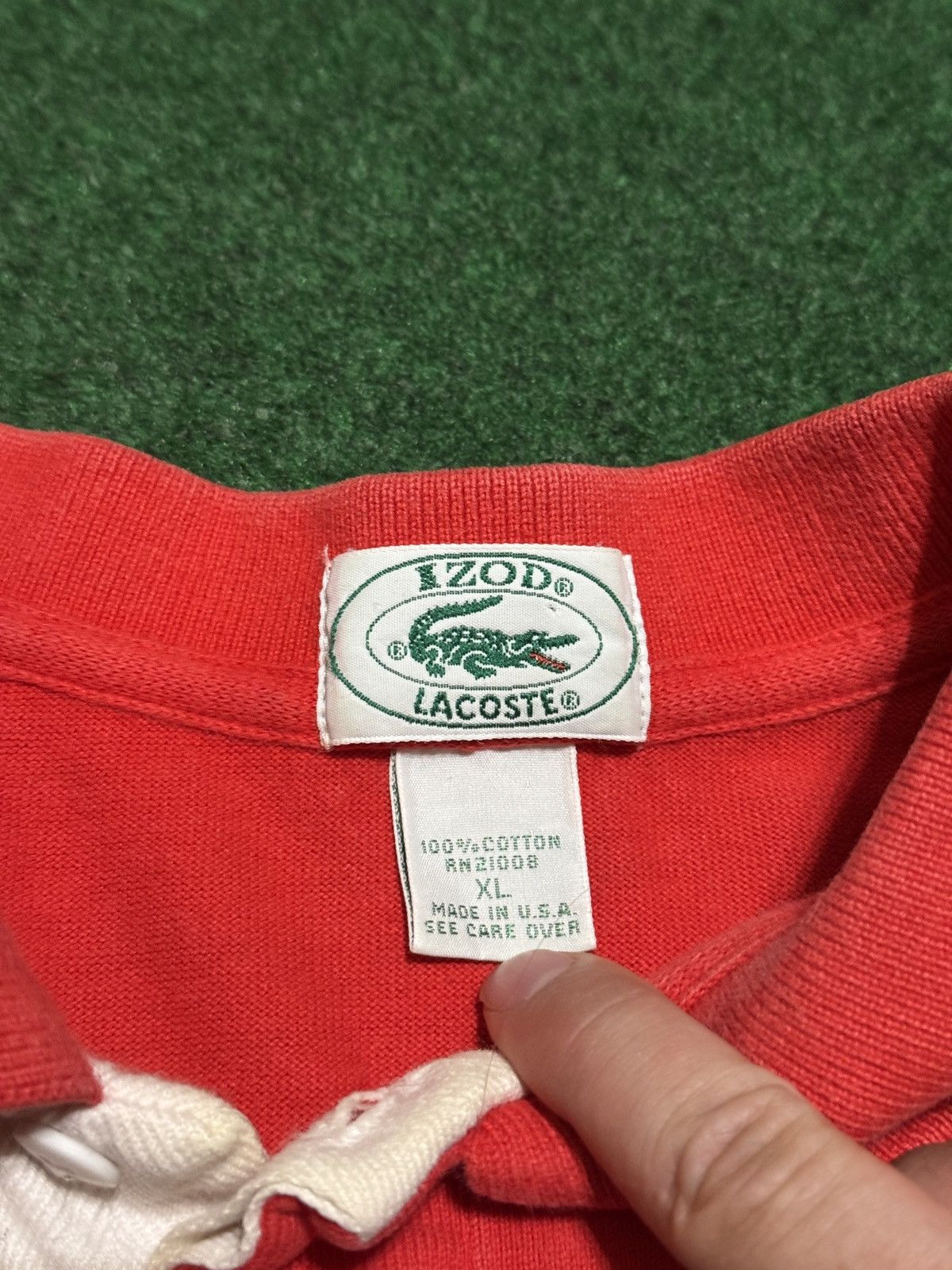 Lacoste Vintage 90s Izod Lacoste Striped Polo Long Sleeve Shirt Size US XL / EU 56 / 4 - 2 Thumbnail
