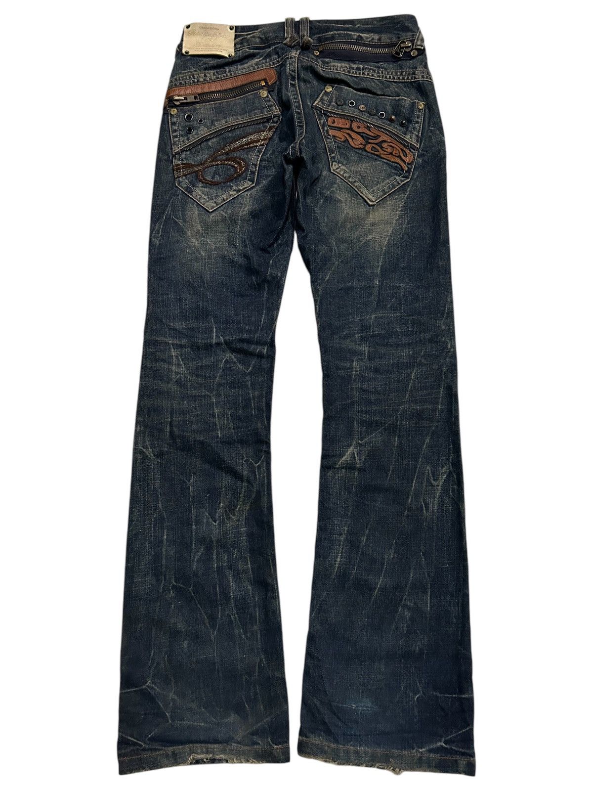 Japanese Brand × Kapital × Vintage Flare Red Papper Japan Punk Bondage Style Denim ☠️🎌 Size US 30 / EU 46 - 1 Thumbnail