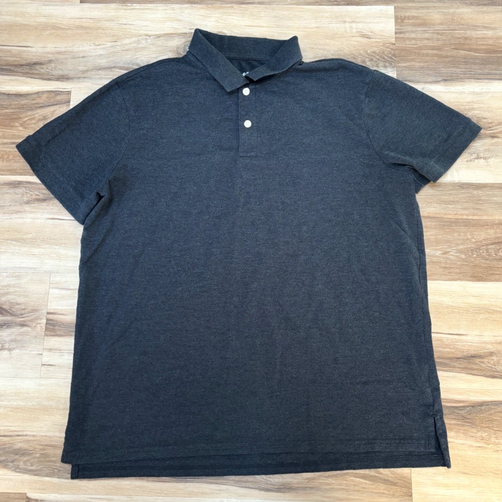 Vintage Goodfellow Polo Shirt Mens XL Gray Short Sleeve Polo | Cotton Polyester | Button Collar | Regular Fit Size US XL / EU 56 / 4 - 2 Thumbnail
