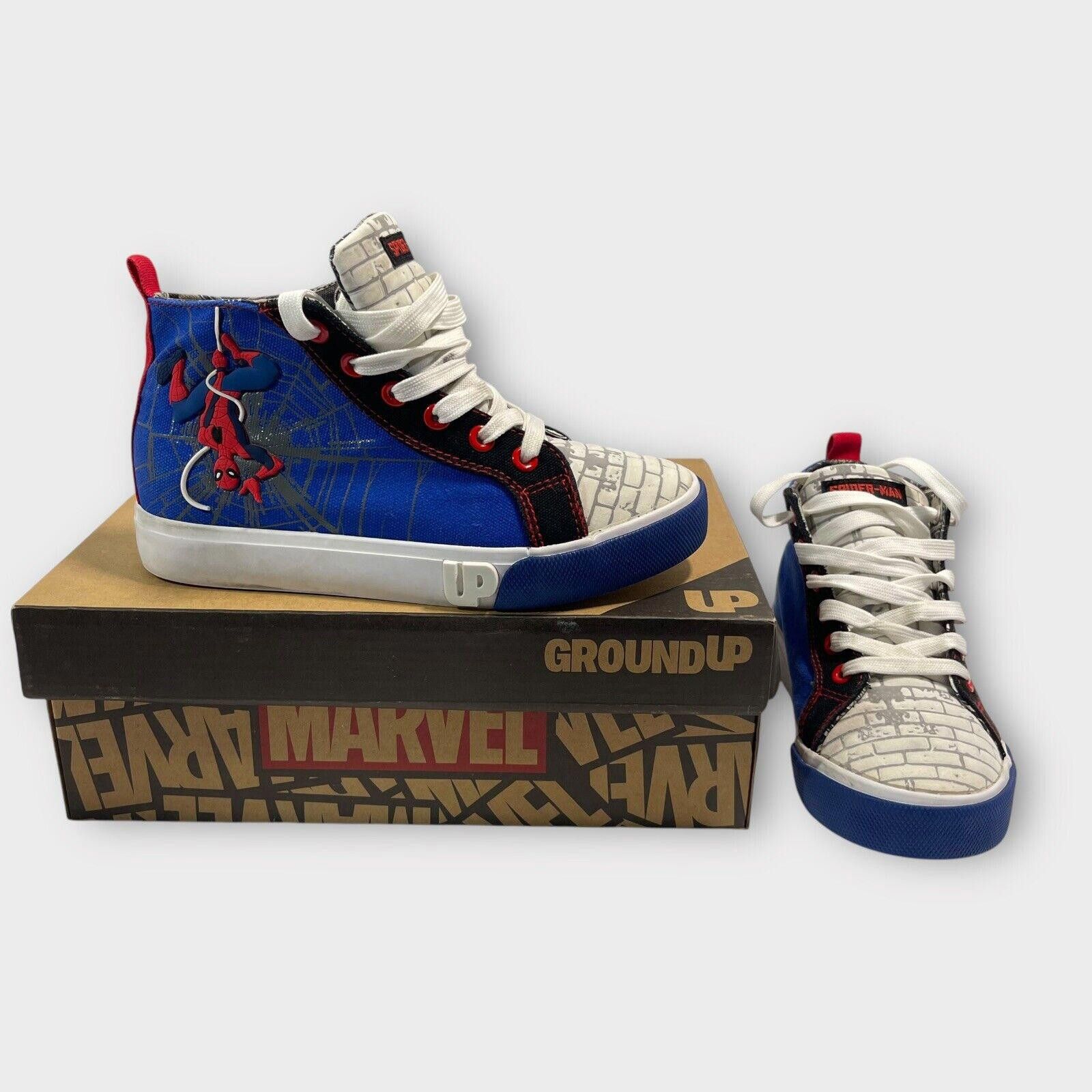 Designer Ground Up Marvel Spider-Man high top sneaker Size 3 Size US 5 / EU 37 - 1 Thumbnail