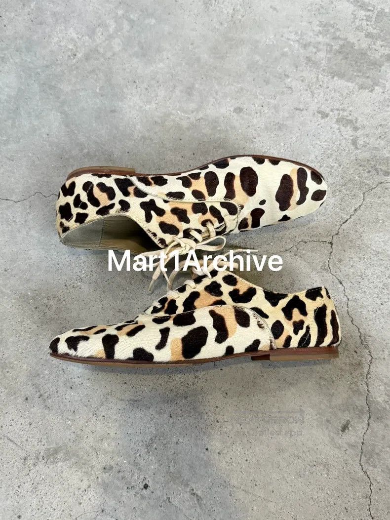 Comme des Garcons Comme des Garcons size M Leopard print horsehair flat shoe Size US 7.5 / IT 37.5 - 2 Thumbnail