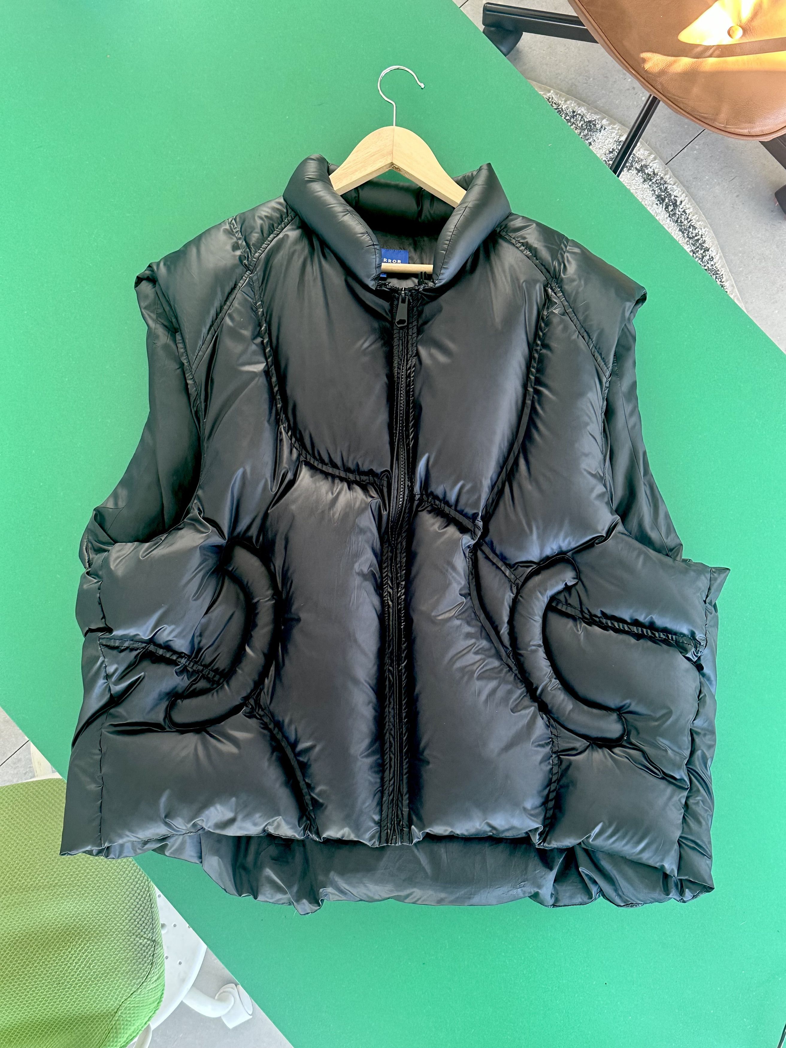 image of Ader Error Clade Puffer Vest in Black, Men's (Size Medium)