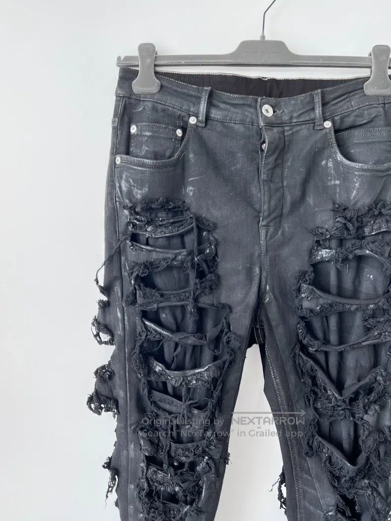 Rick Owens Rick Owens Black Big Damage Erosive Jeans Size US 31 - 2 Thumbnail