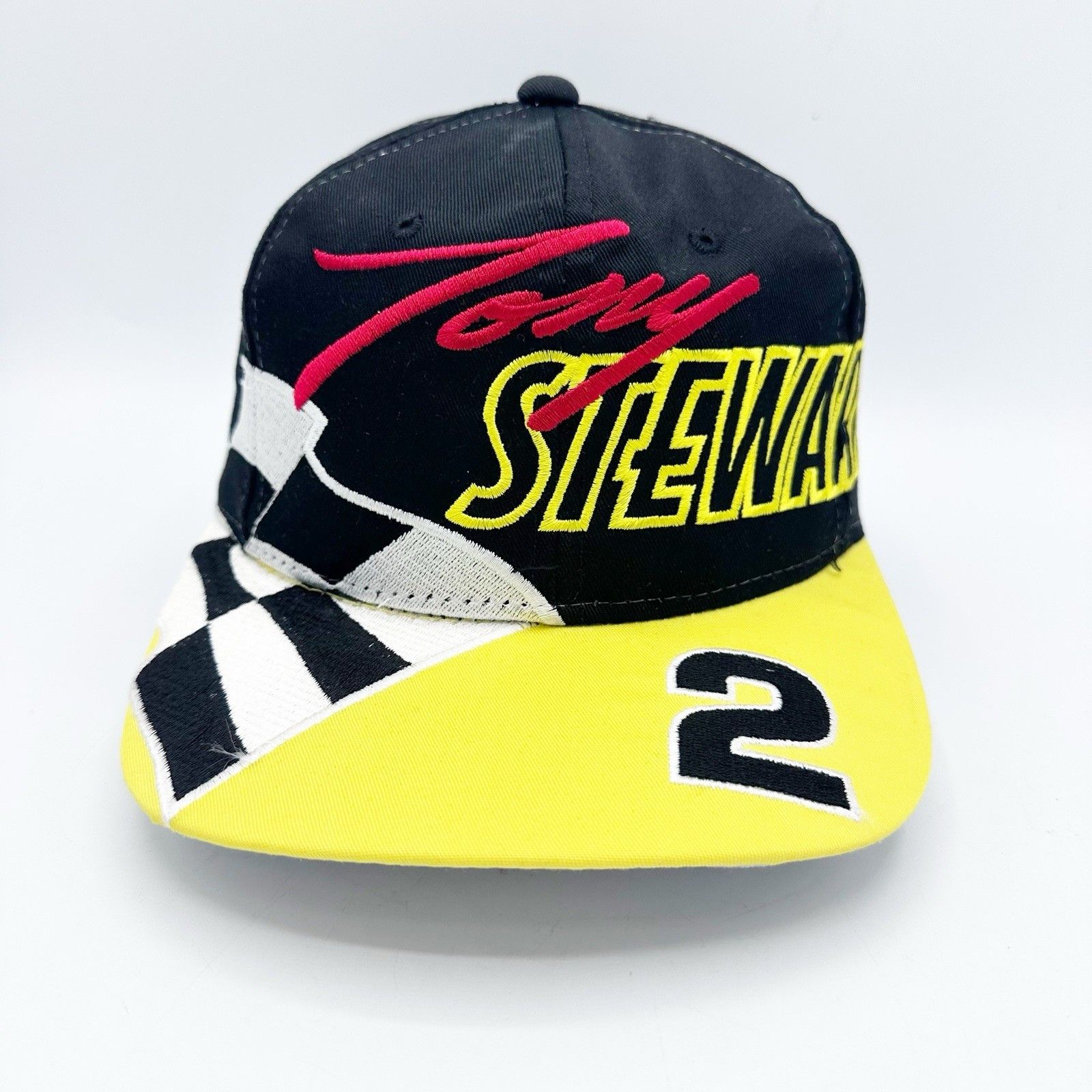 NASCAR Vtg Tony Stewart #2 Kudzu Hat 90s Glidden Menards Indy Car Size ONE SIZE - 2 Thumbnail