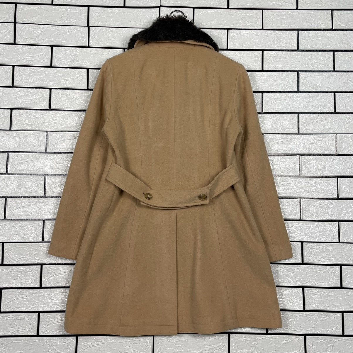 Japanese Brand Ined Double Breasted Fur Colar Coat Size M / US 6-8 / IT 42-44 - 7 Thumbnail