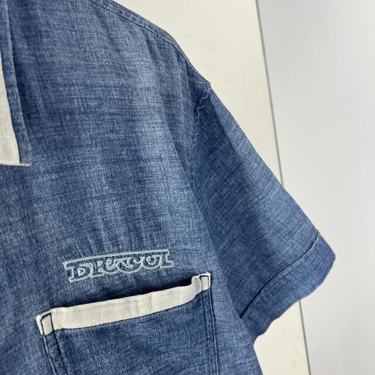 Diesel Diesel Pocket Mini Logo Vintage Denim Polo T-Shirt Size US XL / EU 56 / 4 - 3 Thumbnail
