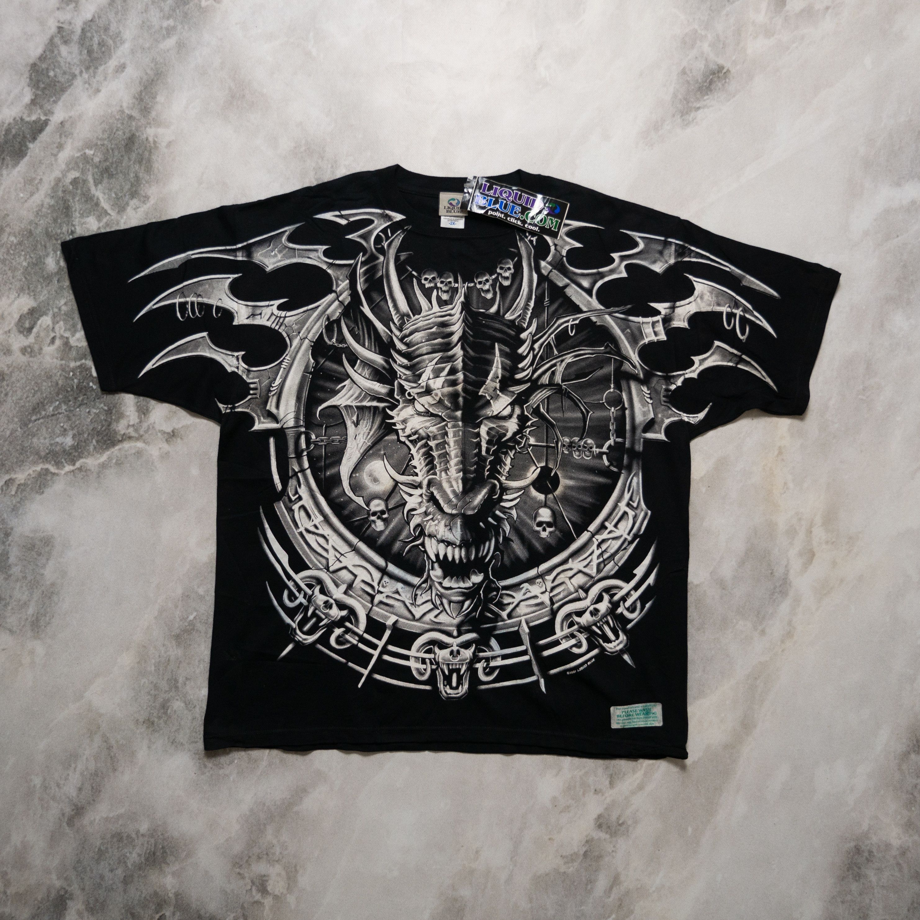 Liquid Blue × Vintage Vintage Liquid Blue Dragon T-Shirt Deadstock 2X Size US XXL / EU 58 / 5 - 1 Thumbnail