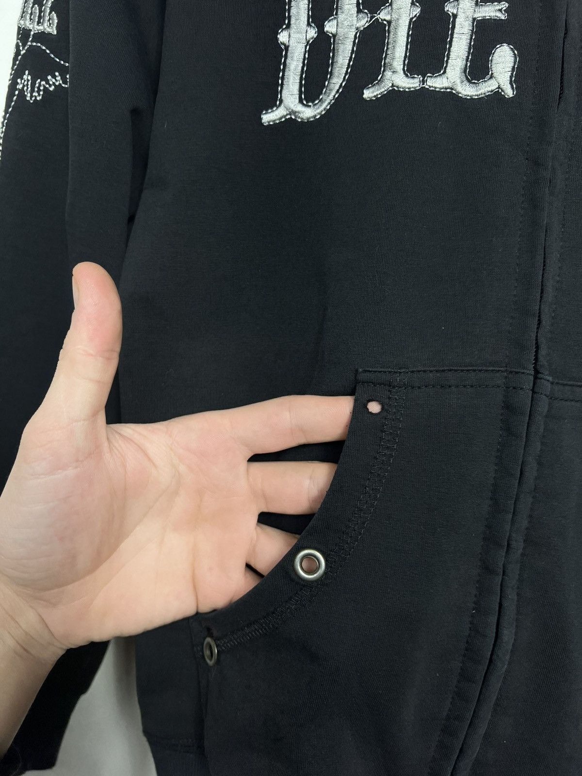Diesel Vintage Diesel Embroidered Logo Zip Hoodie Size M Size M / US 6-8 / IT 42-44 - 8 Thumbnail