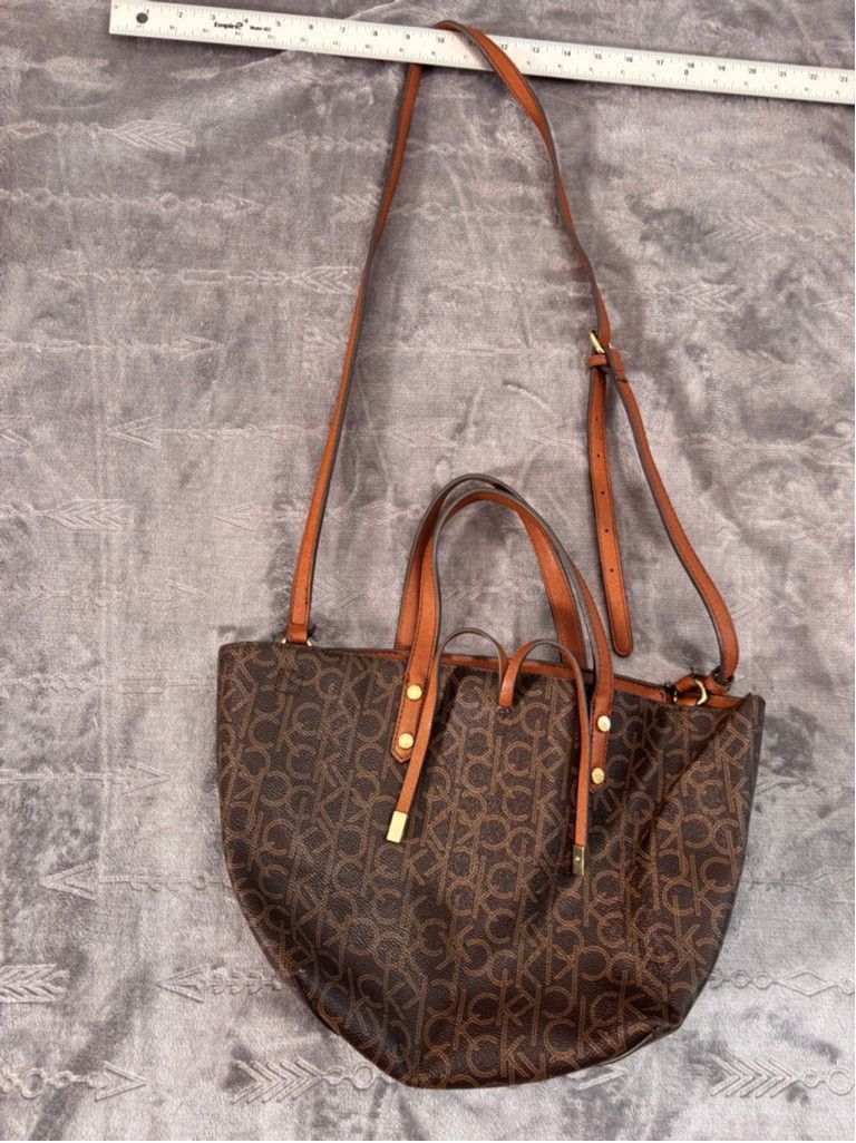 Calvin Klein Women's Calvin Klein Brown Tote Bag Medium Size ONE SIZE - 9 Thumbnail