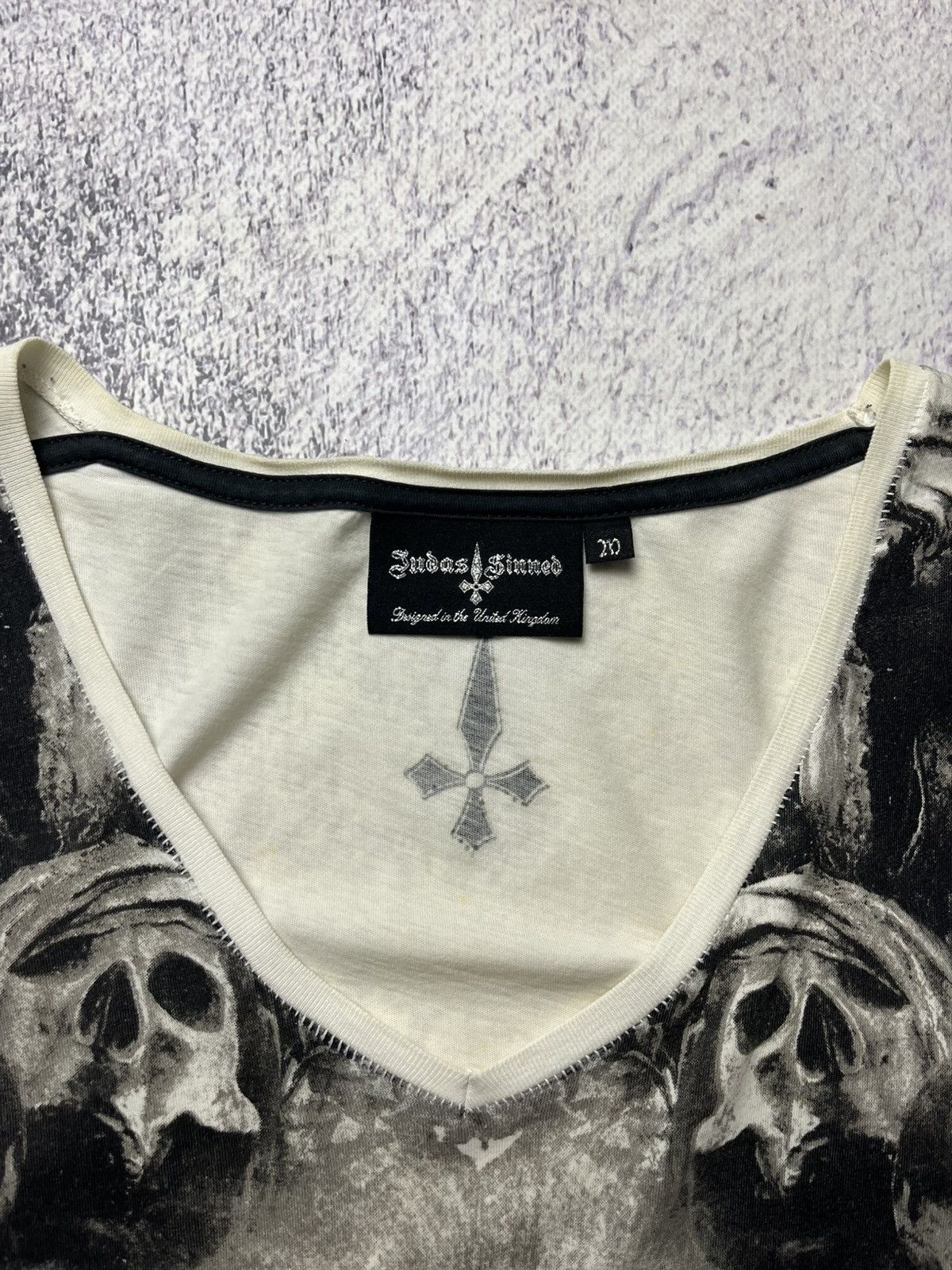 Vintage Vintage Judas Sinned Affliction Style Skeletons Streetwear Size US M / EU 48-50 / 2 - 9 Thumbnail