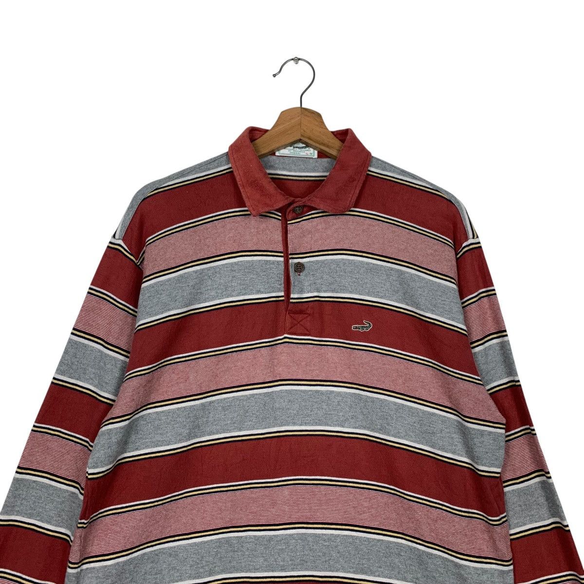 Japanese Brand Vintage 90’s CROCODILE Long Sleeve Polo Shirt #2622-C118 Size US L / EU 52-54 / 3 - 2 Thumbnail