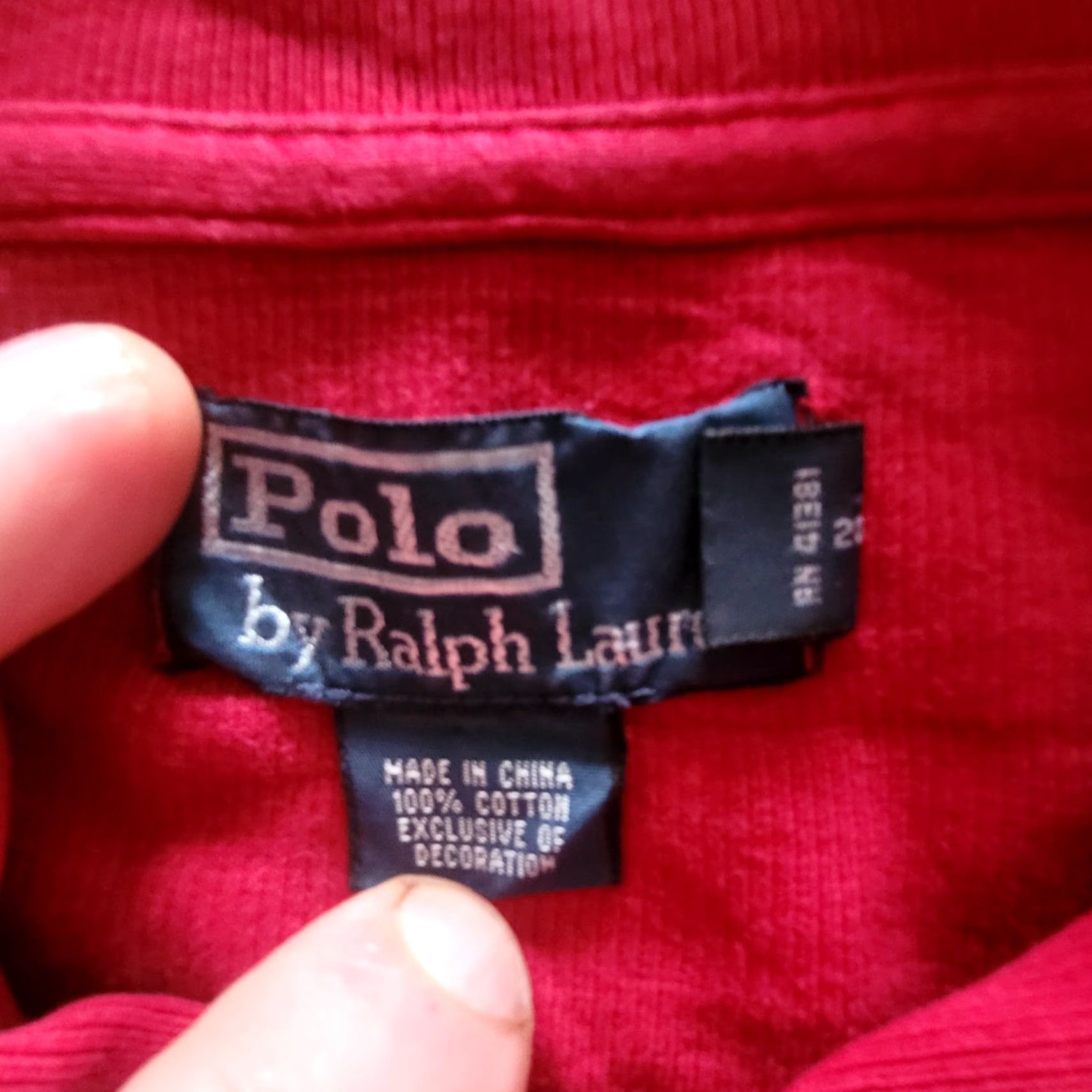 Polo Ralph Lauren Polo Ralph Lauren Shawl Collar Pullover Red XXL Jumper, 100% Cotton, Classic Fit, Men’s, Long Sleeve Size US XL / EU 56 / 4 - 7 Thumbnail