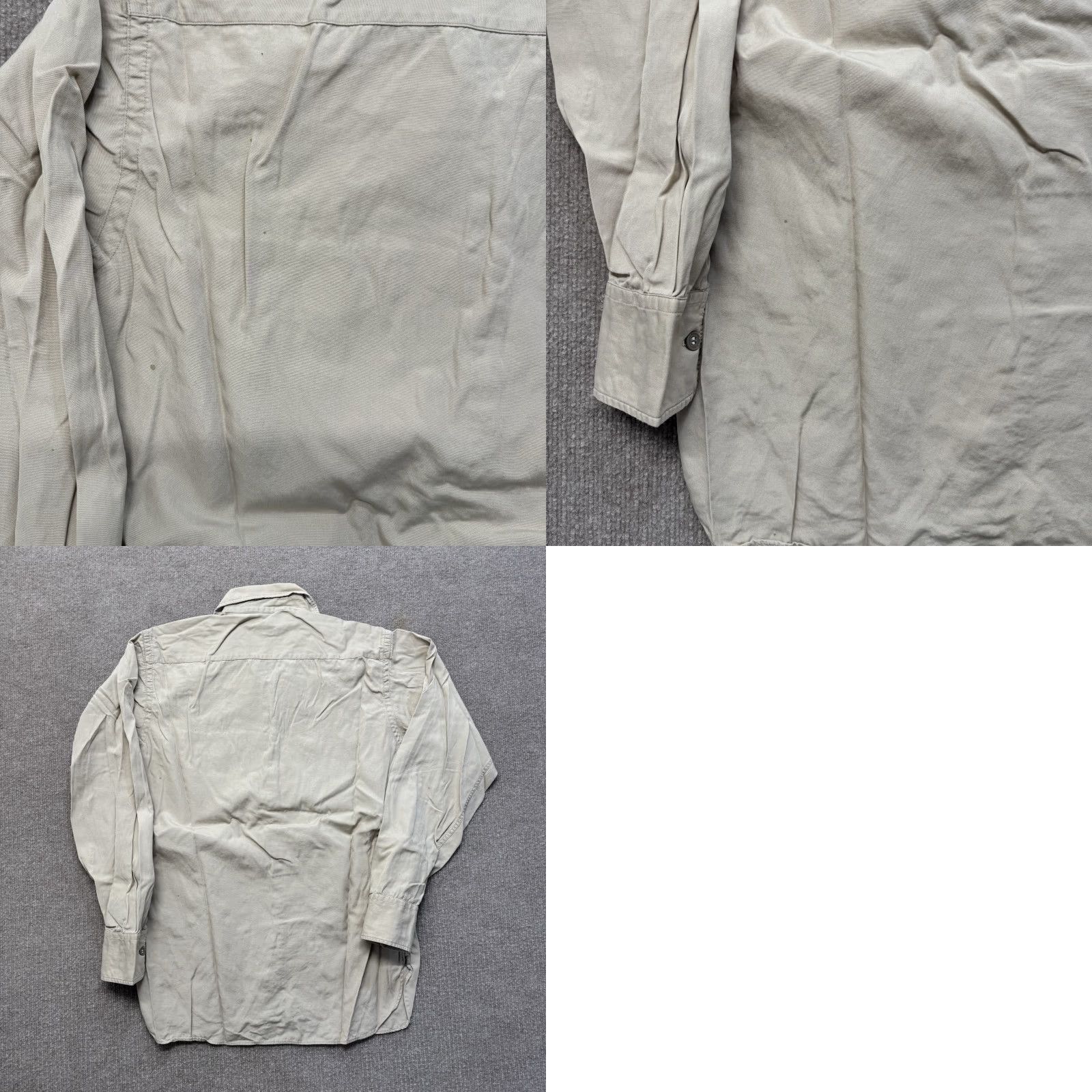 Vintage VINTAGE Reeves Poplin Shirt Mens M Sanforized Cotton Workwear Beige Long Sleeve Button-Front 1940s Mil... Size US M / EU 48-50 / 2 - 8 Thumbnail