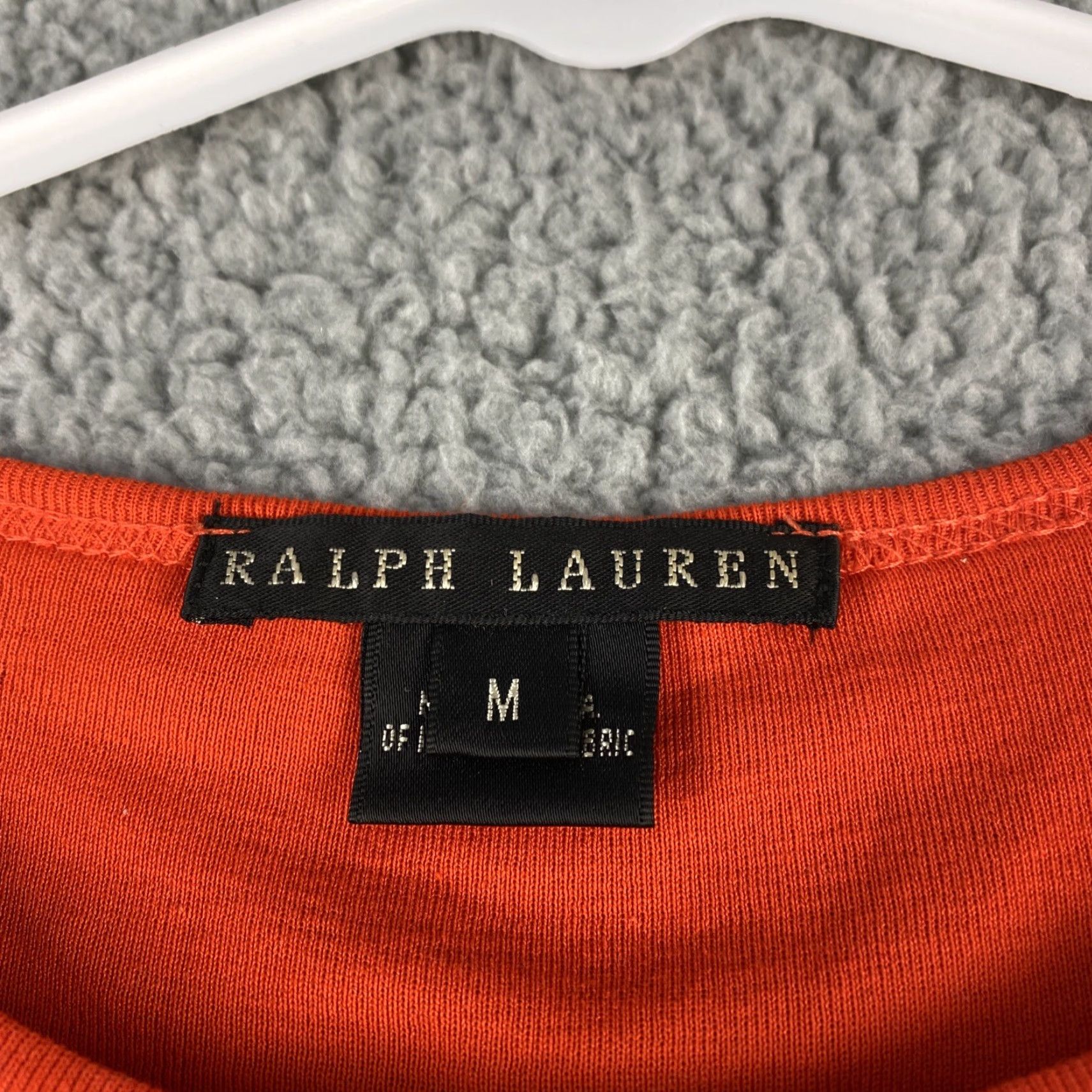Ralph Lauren Lauren Ralph Lauren Women's Orange Medium Crew Neck T-Shirt 37-47 / 37-47 / Orange / M / Crew Neck / Short Sleeve / Solid / Regular / Teens / 37-47 Size M / US 6-8 / IT 42-44 - 5 Thumbnail
