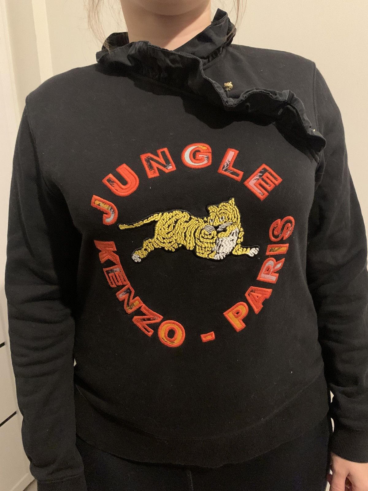 H&M × Kenzo Kenzo x H&M Hoodie – Black with Embroidered Tiger Size M / US 6-8 / IT 42-44 - 2 Thumbnail