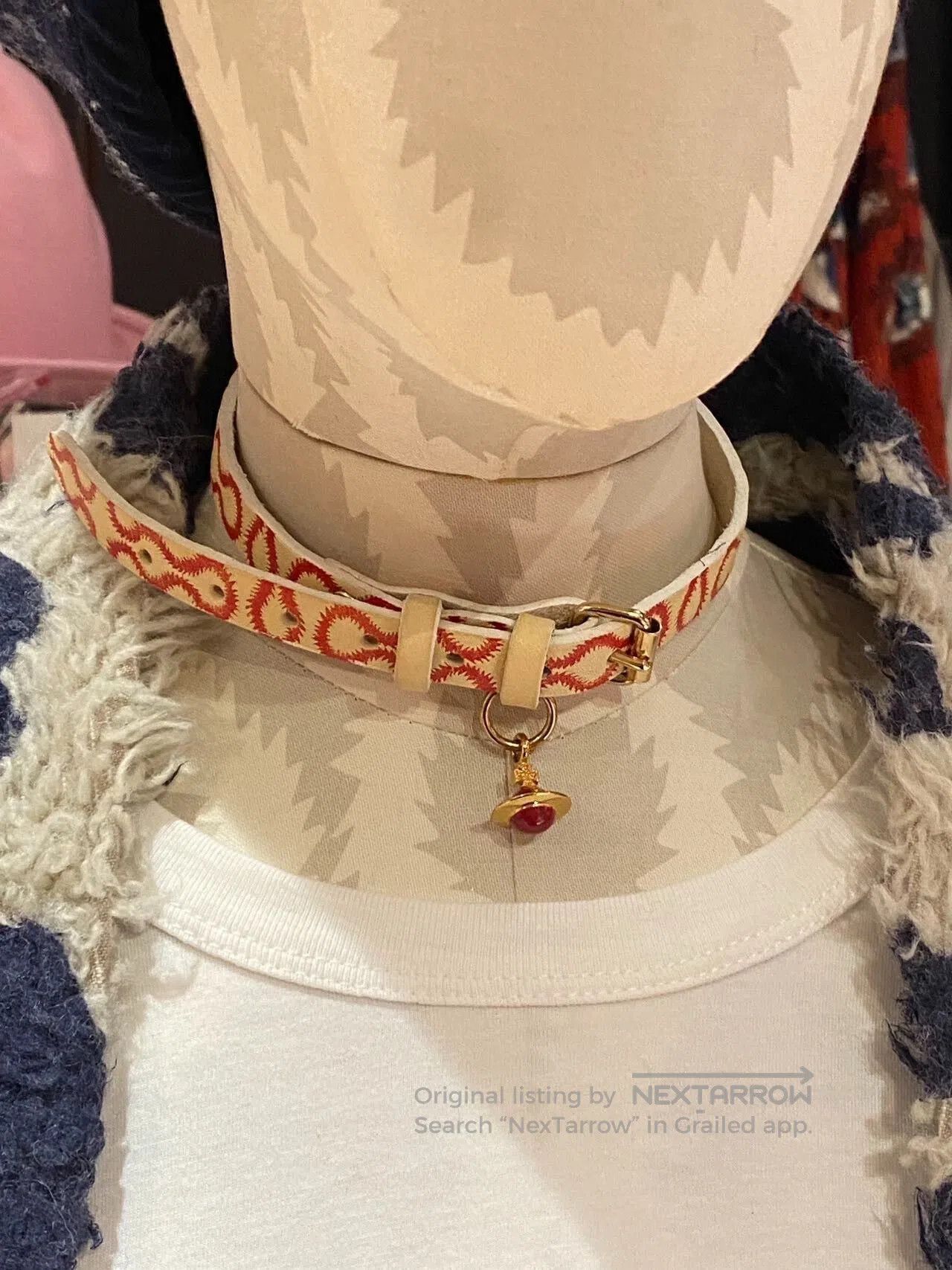 Vivienne Westwood Vivienne Westwood Red and White Choker. Size ONE SIZE - 1 Thumbnail