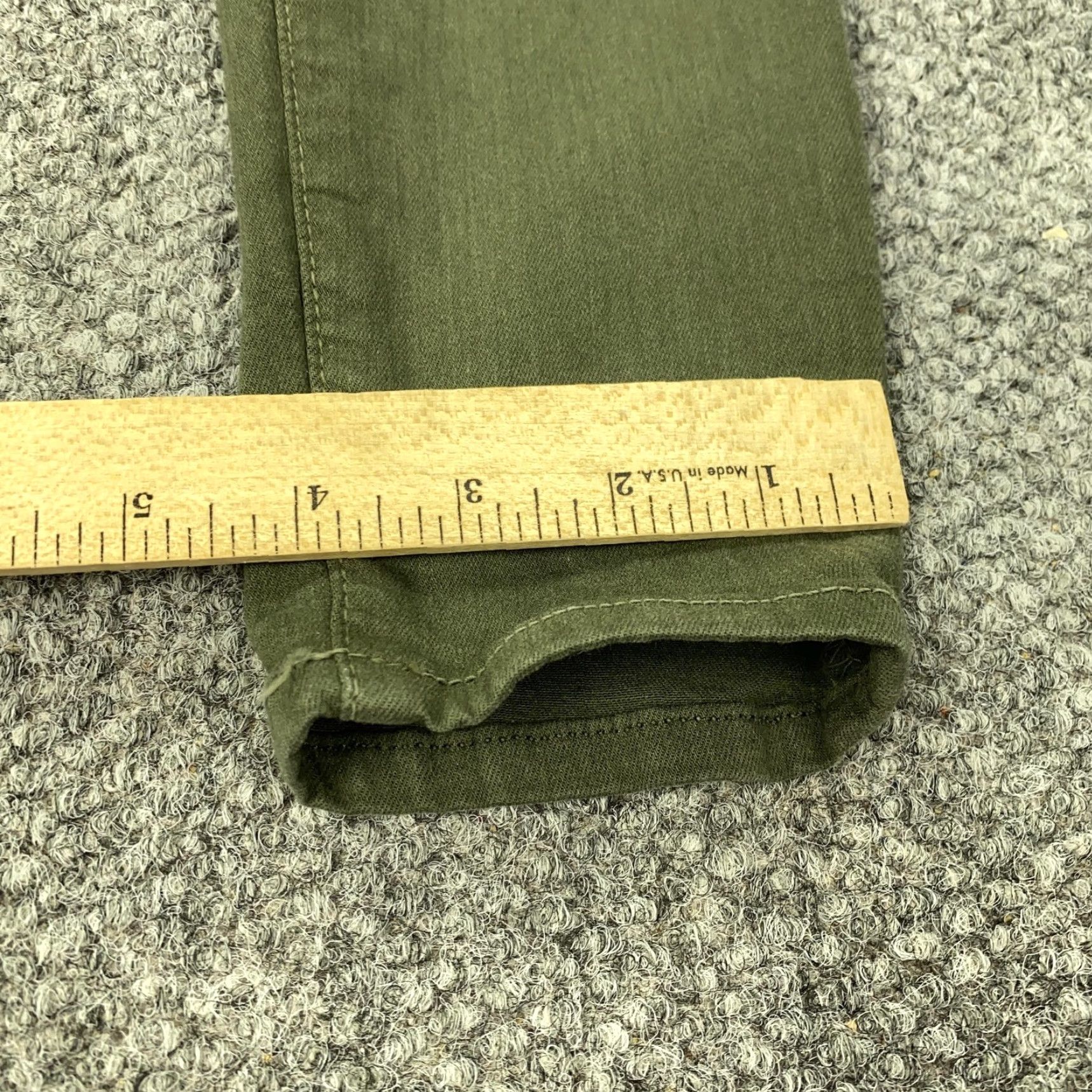 7 For All Mankind VINTAGE? Wait original not vintage. So no. Title: 7 For All Mankind Skinny Jeans Womens 23 Olive Green Mid Rise Stretch Twill Size 40" / US 18 - 5 Thumbnail