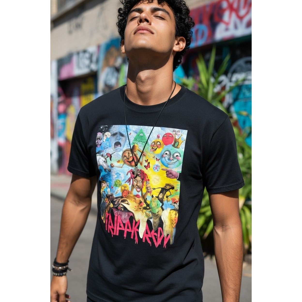 Rap Tees Trippie Redd Lifes A Trip T Shirt Large Black Tour Album Art Size US L / EU 52-54 / 3 - 3 Thumbnail