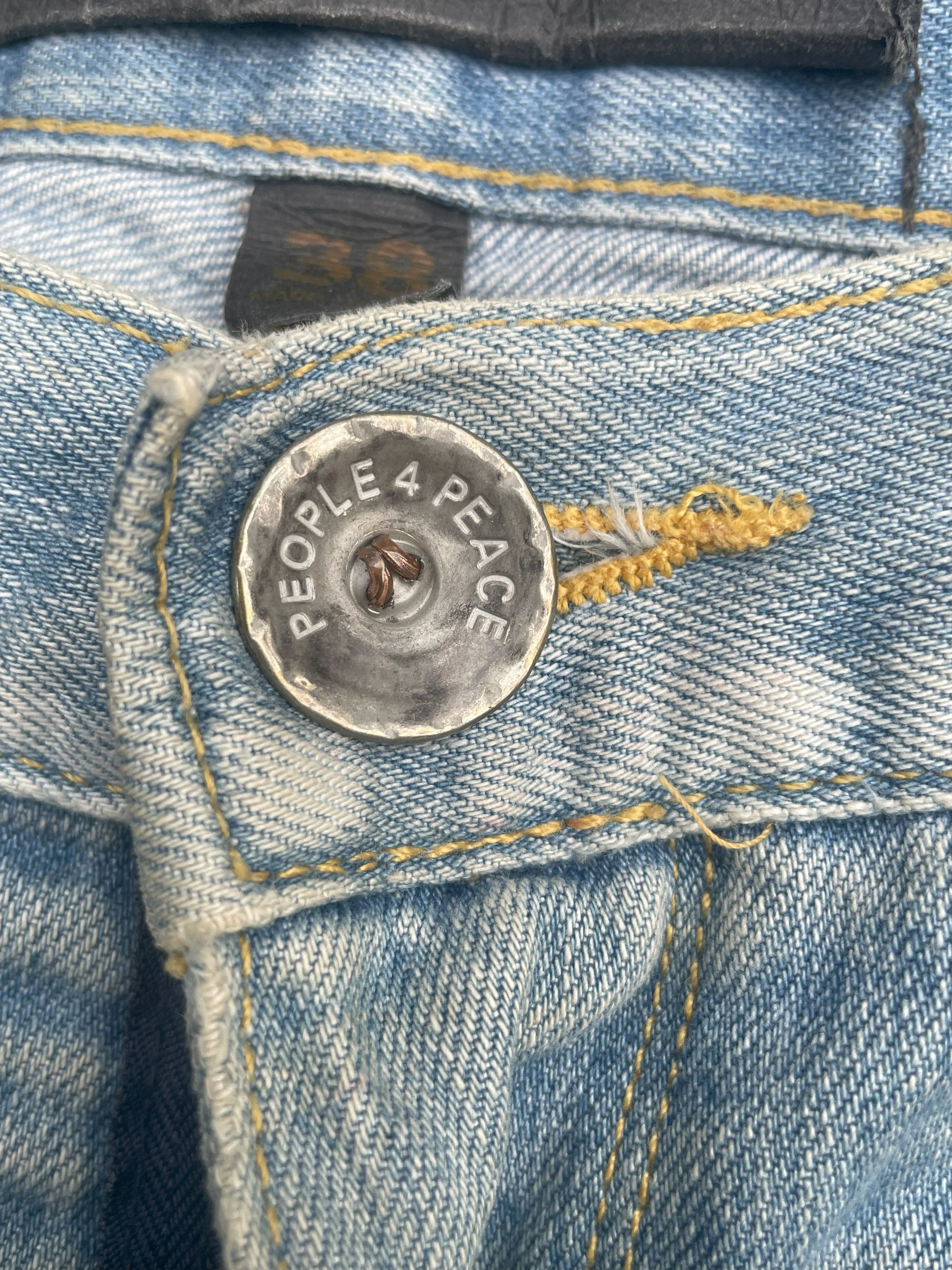 Designer Vintage People For Peace Distresed Denim Size US 40 / EU 56 - 9 Thumbnail
