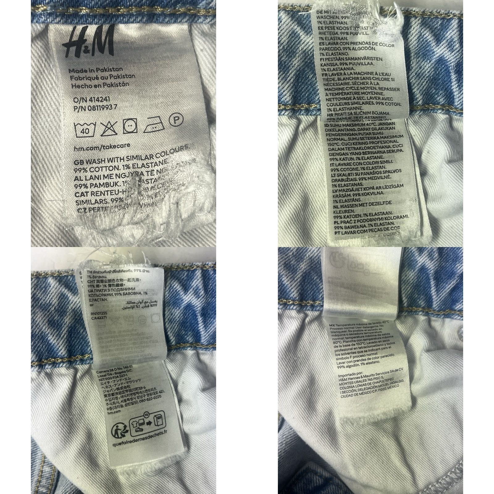 H&M H&M Jeans Distressed 29 X 32 Regular Fit Light Blue 5-Pocket Denim Cotton Blend Men Jeans Skinny Coupe Moulante See Pics Mens Size US 29 - 10 Thumbnail