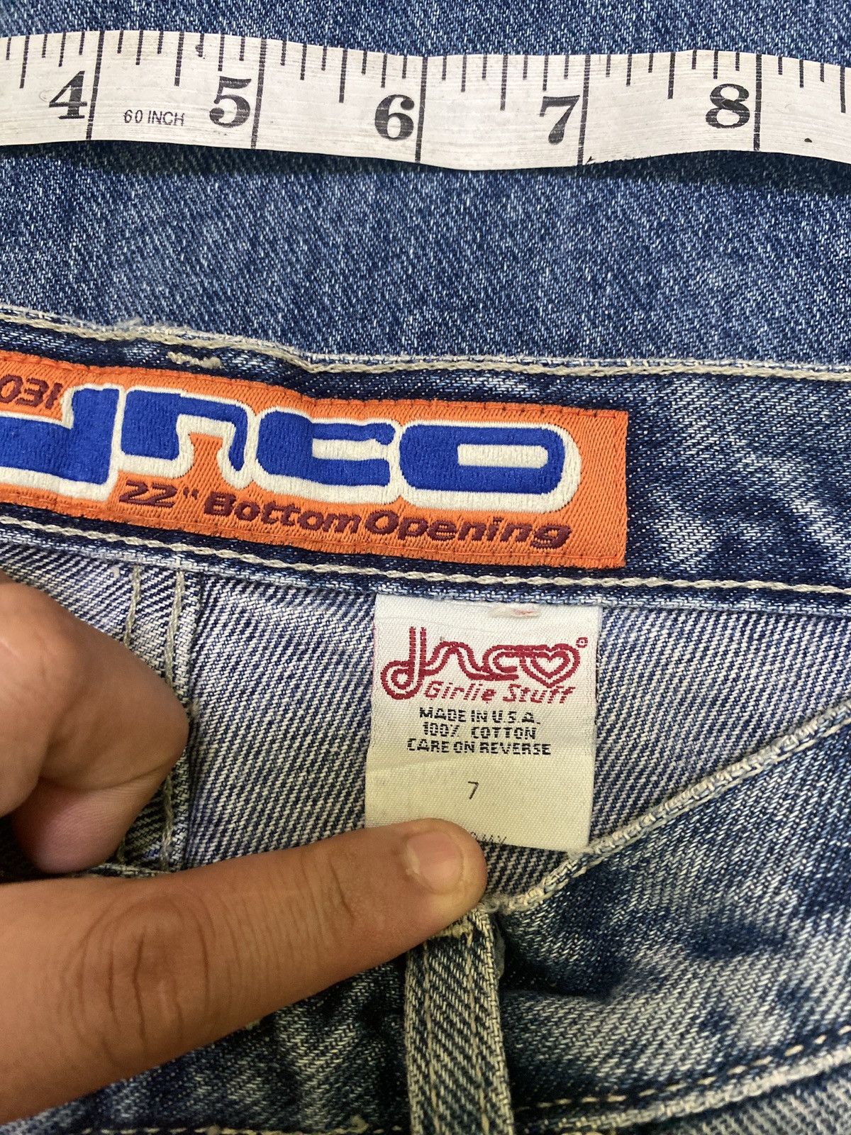 JNCO × Vintage Crazy Vintage Jnco 1031 Embroidered Girlie Stuff Baggy Denim Size US 26 / EU 42 - 16 Thumbnail