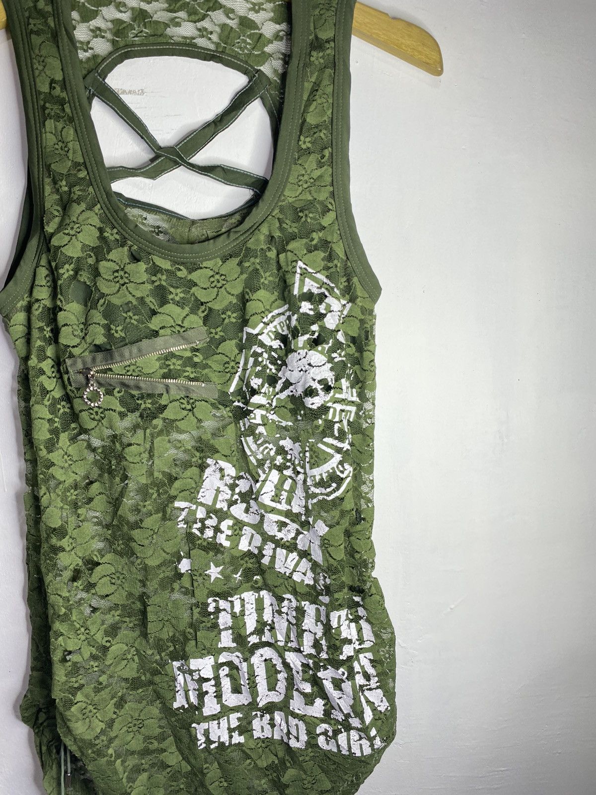 Hysteric Glamour × Japanese Brand × Vintage Japanese the bad girl mesh tank top goth y2k style Size US M / EU 48-50 / 2 - 2 Thumbnail