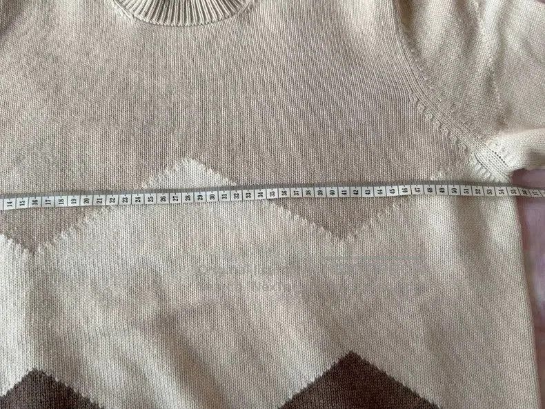 Loro Piana BC Thick Chevron Pattern Cashmere Sweater. Size US XL / EU 56 / 4 - 5 Thumbnail