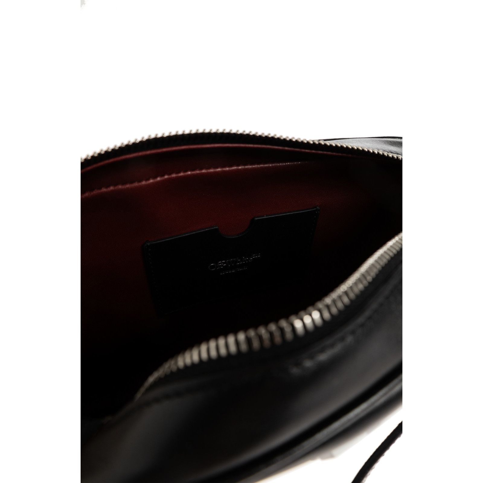 Off-White OFF WHITE Jitney Medium Black Leather Shoulder Bag New Size ONE SIZE - 4 Thumbnail