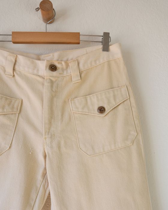 Vintage 70s Farah Vintage Bell Bottom Flare Pants Beige | Grailed